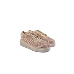 Anaar Women Mahal Classic Embellished Lightweight Suede Sneakers