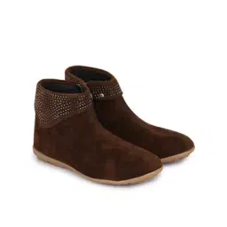 Ankle-Length Boots with Embellished Detail