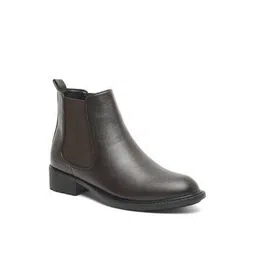 Ankle-length Boots with Faux leather upper