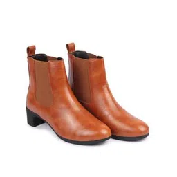 Ankle-Length Boots with Pull-Up Tabs