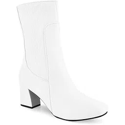 Ankle Length Brown Block Heel Boots