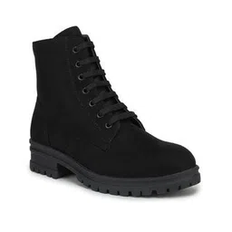 Ankle Length Lace-Up Boots upper