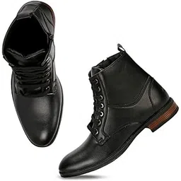 Ankle Zip Boots II Chain Boots For Men II Long Lace-Up Boots For Office & Parties & All Occasions