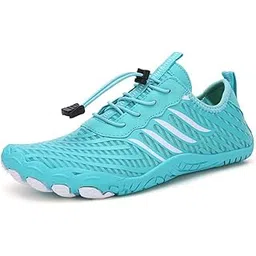 Anti-Slip Rubber Athletic Hiking Water Shoes for Mens Womens | Barefoot Aqua Swim Walking Shoes | Five-Finger Shoes | Running Shoes Lightweight Sneakers - Color: Moonlight | Size: 46