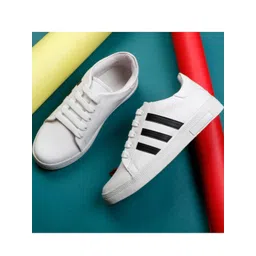 Antox White Synthetic Casual Shoes