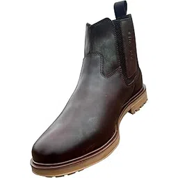 APESOLES Men’s Chelsea Boots – Classic & Pure Imported AG Full Grain Leather, Ankle Length Boots with Elastic Side Panel with Virgin Rubber Sole for Formal, Party & Casual Outfits.