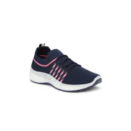 Aqualite Women Navy Blue Woven Design Sneakers