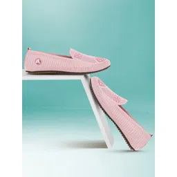 Aqualite Women Woven Design Slip-On Sneakers