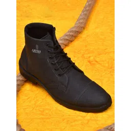ARIWA Men Casual Block-Heeled High-Top Regular Boots