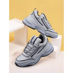 AROOM Women Grey Colourblocked Sneakers