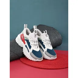 AROOM Women Navy Blue Woven Design Sneakers