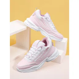 AROOM Women Pink Colourblocked Sneakers
