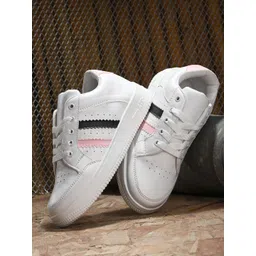 AROOM Women White Lace-Ups Casual Sneakers