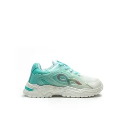 Asian FLORA-07 Women's FLORA-07 White & Blue Sneakers