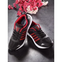 ASIAN Men Black Mesh Running Non-Marking Shoes