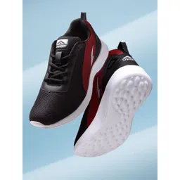 ASIAN Men Black Mesh Running Non-Marking Shoes