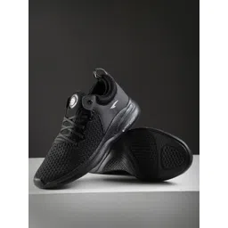 ASIAN Men Black Textured Sneakers