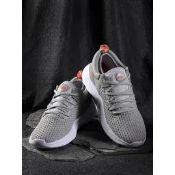 ASIAN Men Grey Woven Design Sneakers