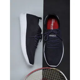 ASIAN Men Navy Blue Textile Running Shoes