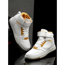 ASIAN Men Perforations Memory Foam Insole Mid Top Sneakers
