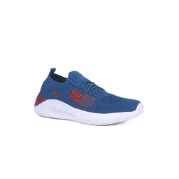 ASIAN Men Turquoise Blue & Red Mesh Running Non-Marking Shoes