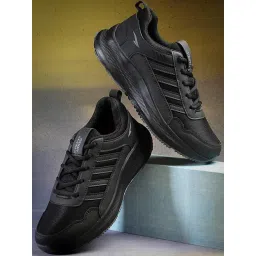 Asian Men's Charcoal Black Running Shoes