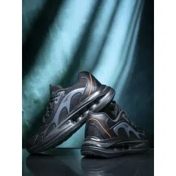 Asian Men's POWERKICK-08 Full Black Running Shoes