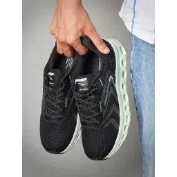 Asian Men's POWERPLAY-28 Black & Green Running Shoes