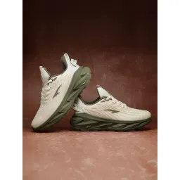Asian Men's QUANTUM-21 Cream & Green Running Shoes