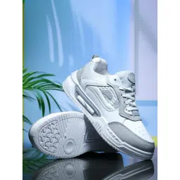 Asian Men's SHADOW-03 White & Grey Sneakers
