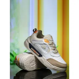 Asian Men's SHADOW-03 White, Beige & Yellow Sneakers
