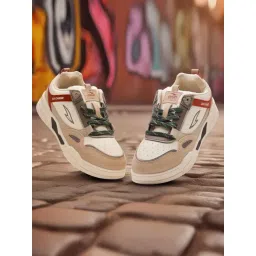 Asian Men's TANGO-01 Cream & Beige Sneakers