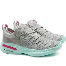 ASIAN Superfly-01 White Running Shoes for Women I Sport Shoes for Girls with Beads Technology Sole for Extra Jump I Memory Foam Insole Running Shoes for Women