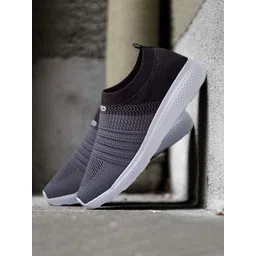 ASIAN Women Grey Mesh RunningSlip-onShoes