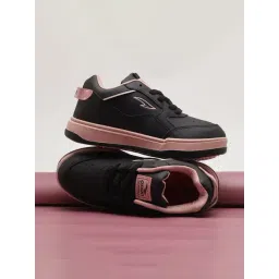 Asian Women's BERLIN-01 Black & Pink Sneakers