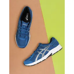ASICS Men Blue & Grey Woven Design Gel-Contend B+ Running Shoes