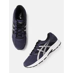 ASICS Men Navy Blue Woven Design Gel-Contend 5 Running Shoes