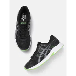 ASICS Men Woven Design Round-Toe GEL-CONTEND 4B Running Shoes with Brand Logo Detail
