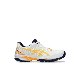 Asics Men's FIELD SPEED FF White & Stadium Orange Hockey Shoes