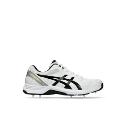 Asics Men's GEL-100 NOT OUT White & Safety Yellow Cricket Shoes