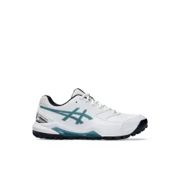 Asics Men's GEL-LETHAL FIELD 2 White & Atlantis Blue Cricket Shoes