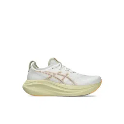 Asics Men's GEL-NIMBUS 27 White & Fawn Running Shoes