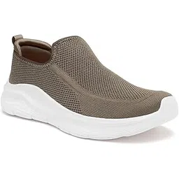 ATG-987 Ultra Comfort Breathable Cushioned Sports Slip-On Running Shoes for Men (Sand,9)