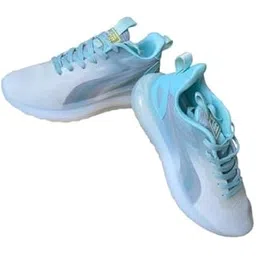 Athletic Running Shoes, Lightweight Mesh Upper in White and Mint Green, Cushioned Sole, Modern Sporty Design