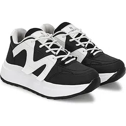 ATIF Enterprises Women's Synthetic Leather Casual Lightweight Comfortable Lace-Up for Running Walking Shoes