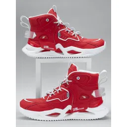 Atom Men Colourblocked High-Top Lace-Up Sneakers