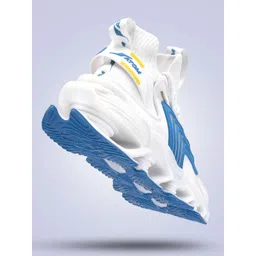 Atom Men Round Toe Lace Ups Printed Mesh Sneakers