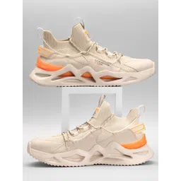 Atom Men Textured Round Toe Mesh Sneakers