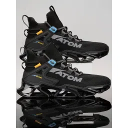 Atom Men's Hollow Man Black Running Shoes