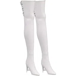 ATORSE® Toy 1:6 Scale Action Figures High Boots Wearable Collections Female Figure Boots White